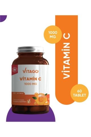 VİTAGO Premium Vitamin C 1000 MG İçeren Tablet 60'lı