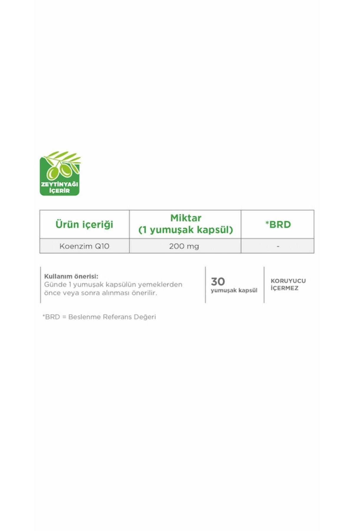Dynavit Coenzyme Q10 200 mg 30 Yumuşak Kapsül - Koenzim Q10
