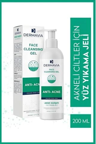 Dermavia Akne Karşıtı Yüz Yıkama Jeli 200 ml - Salisilik Asit & Zinc PCA ile Cilt Temizliği