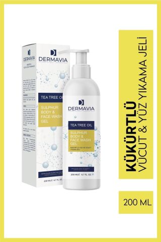 Dermavia Kükürtlü Yüz Ve Vücut Yıkama Jeli 200 ml , Akne & Egzamaya Karşı Etkili Anti Baktiriyel