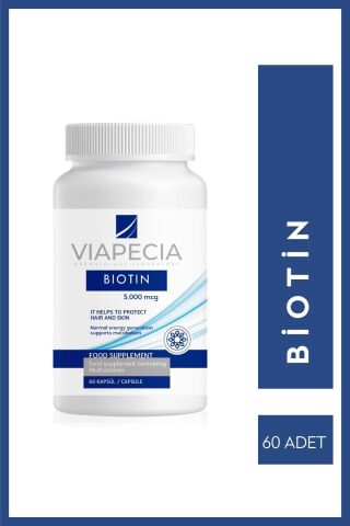 Viapecia Biotin 5000 Mcg 60 Kapsül