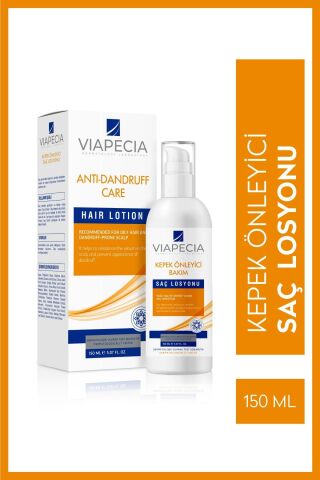 Viapecia Kepek Önleyici Bakım Saç Losyonu Saç Derisindeki Döküntü Kaşıntı & Sebumunu Engeller 150ml