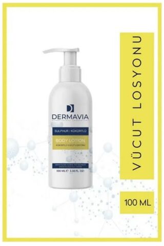 Dermavia Kükürtlü Vücut Losyonu 100ml - Kuru Ciltler İçin Nemlendirici ve Destekleyici