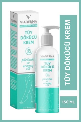 Viaderma Tüy Dökücü Krem 150 ml - Tüm Cilt Tiplerine Uygun, Pratik Kullanım