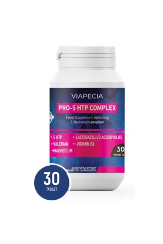 Viapecia Pro-5 HTP Probiyotik ve Multivitamin 30 Tablet - Yetişkinler için Bağırsak Sağlığı Desteği