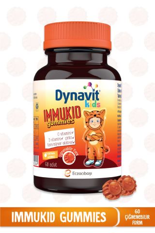 Kids İmmukid Gummies 60 Adet Portakallı Çiğnenebilir