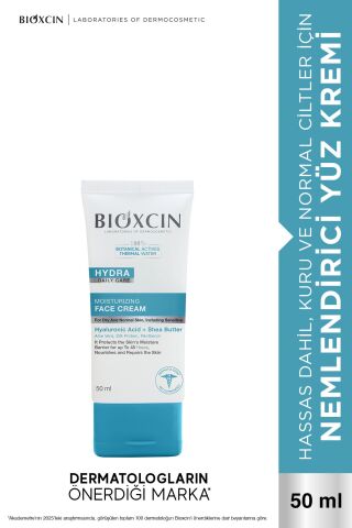 Bioxcin Hydra Normal ve Kuru Ciltler Nemlendirici Yüz Kremi 50 ml – Shea Yağı ve Hyaluronik Asit