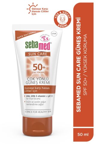 Sebamed Sun Care Spf 50+ Uva / Uvb Filtresi Ve E Vitamini Üçlü Çok Yönlü Güneş Kremi 50 ml