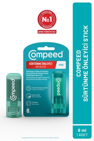Compeed Sürtünme ve Kabarcık Oluşumuna Karşı Ayak ve Vücut İçin Sürtünme ve Kabarcık Önleyici  Stick