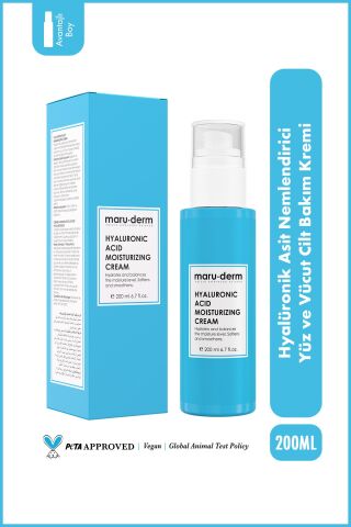 Maru.Derm Hyalüronik Asit Nemlendirici Yüz Bakım Kremi 200 ML