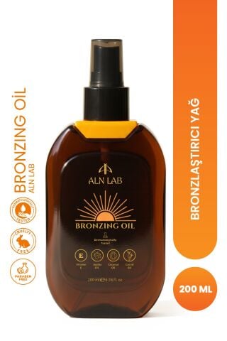 ALN LAB Bronzing Oil Jojoba Yağı ve Vitamin E İçerikli Besleyici Bronzlaştırıcı Yağ 200 ml