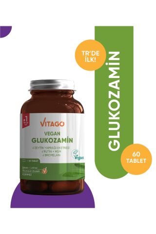 Vitago Premium Vegan Glukozamin, Bromelain, Rutin Içeren 60 Tablet