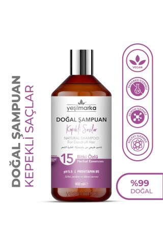 Yeşilmarka Kepek Önleyici - Kepeğe Karşı Etkili  Doğal Şampuan 400 ml