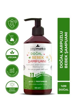 Doğal Bebek Şampuanı - Karpuz - Organik Göz Yakmayan - Bebekler Için