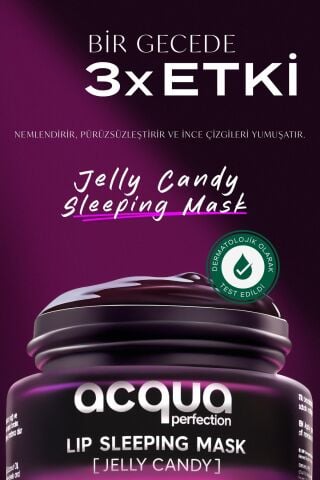 Acqua Perfection Lip Sleeping Mask Jelly Candy | Onarıcı & Canlandırıcı & Nemlendirici Dudak Maskesi