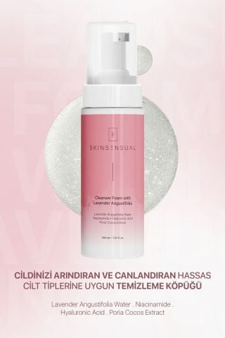 Skin Sensual Cleanser Foam With Lavender Angustifolia Niacinamide Hyaluronic Acid Temizleme Köpüğü
