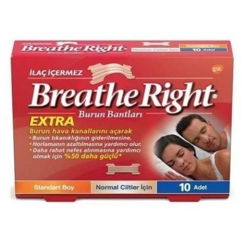 Breathe Right Extra Standart Boy 10 Adet Burun Bandı