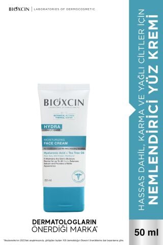 Bioxcin Hydra Karma ve Yağlı Ciltler Nemlendirici Yüz Kremi 50 ml – Hyaluronik Asi