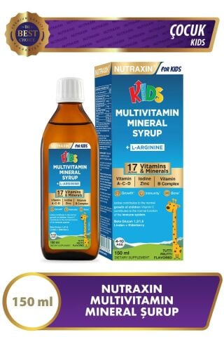 Nutraxin Kids Multivitamin Mineral Şurup 150 Ml - Çocuk