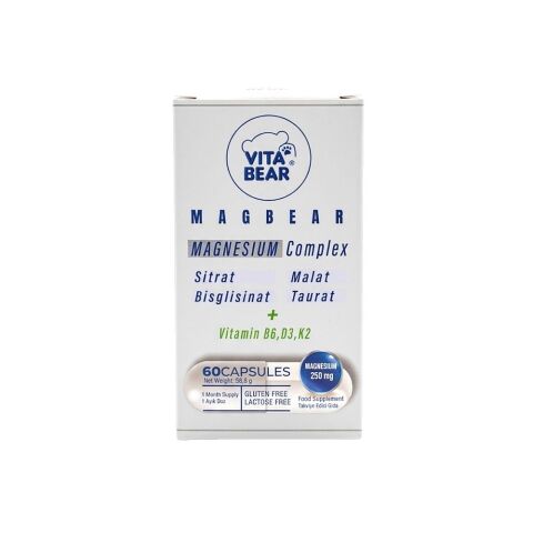 Vita Bear Magbear Magnesium Complex 60 Kapsül Takviye Edici Gıda