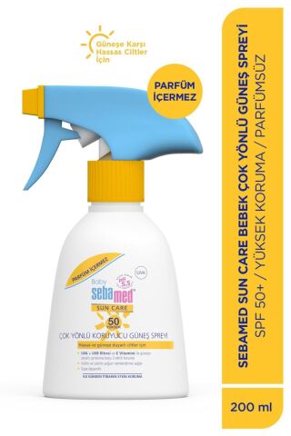 Sebamed Bebek Güneş Spreyi SPF 50+ 200 ml Çok Yönlü Koruyucu Parfümsüz Hassas