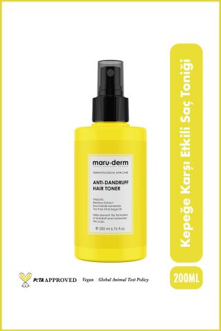 MaruDerm Saç Tonik | Kepeğe Karşı Etkili Saç Toniği 200 ML | Normal/Yağlı Saçlar | Vegan