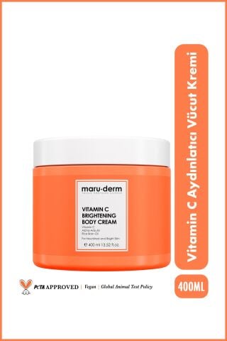 MaruDerm Vücut Kremi | Vitamin C Aydınlatıcı Vücut Kremi 400 ml