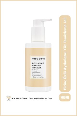 MaruDerm Pirinç Özlü Aydınlatıcı Yüz Temizleme Jeli 200 ML