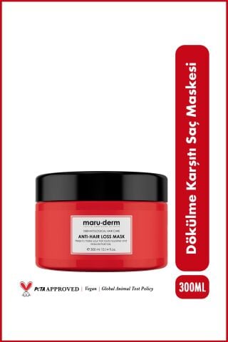 MaruDerm Saç Maskesi | Saç Dökülme Karşıtı Saç Maskesi 300 ML | Tüm Saç Tipleri | Vegan