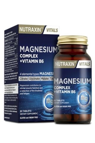 Nutraxin Magnezyum Complex + Vitamin B6 60 Tablet 250 Mg - Sitrat - Glisinat - Malat - Taurat