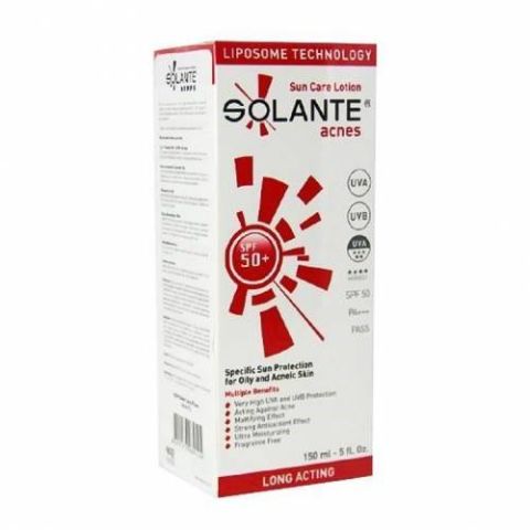 Solante Acnes Sun Care Lotion Spf 50+ 150 ml Akne Önleyici Güneş Losyonu