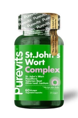 Purevits St. John's Wort - Sarı Kantaron & Passiflora - 60 Adet Vegan Kapsül