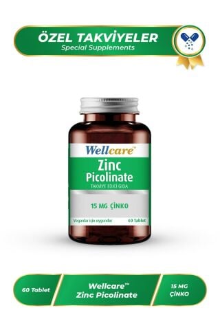 Wellcare Çinko Pikolinat 15mg 60 Tablet
