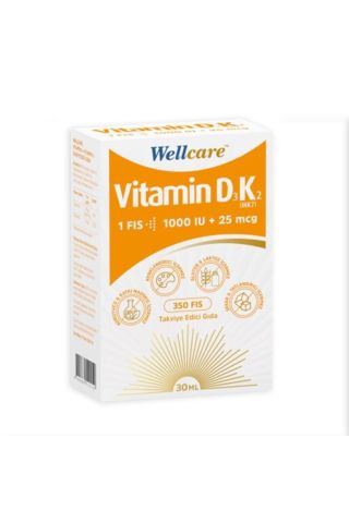 Wellcare Vitamin D3-K2 1000 IU 30 ML Sprey