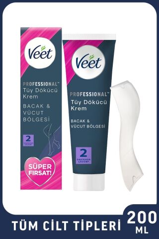 Veet Professional Tüy Dökücü Krem Tüm Cilt Tipleri İçin 200 ml