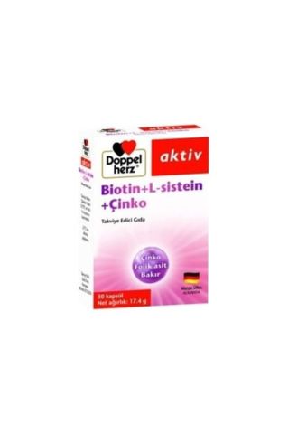 Doppelherz Aktiv Biotin + L-Sistein + Çinko 30 Kapsül
