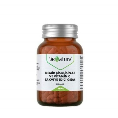 Venatura Demir Bisglisinat ve Vitamin C 90 Kapsül