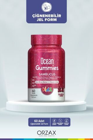 Ocean Gummies Sambucus 60 Adet Çiğnenebilir Jel Form