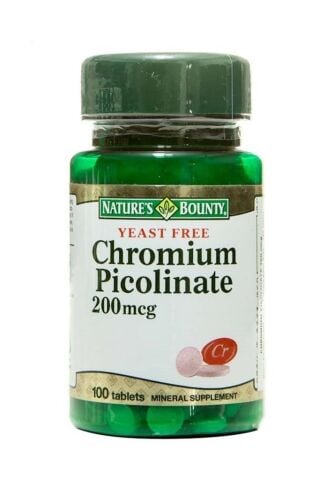 Nature's Bounty Chromium Picolinate 200 mcg 100 Tablet