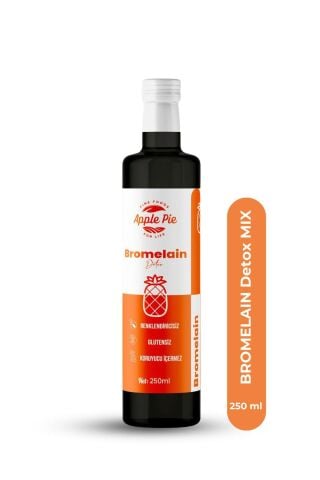 Applepiefoods Bromelain Detox Mix 250 ml Özel Formül , Koenzim Q10, Mate Yaprağı Ekstresi