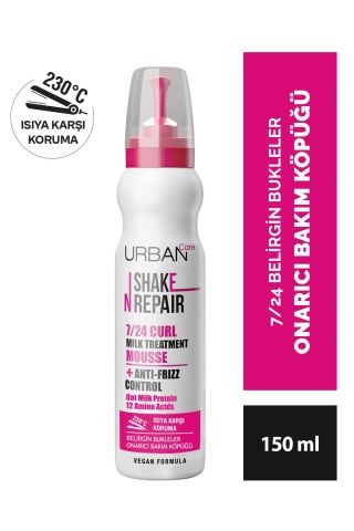 Urban Care Shake N Repair 7/24 Kabaran ve Bukleli Saçlara Özel Saç Bakım Köpüğü 150 ml-vegan