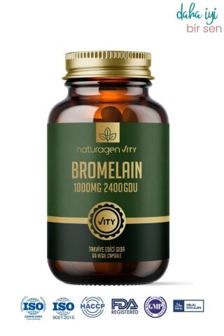 Naturagen Bromelain 1000 Mg 2400 Gdu Prebiyotikli 60 Kapsül