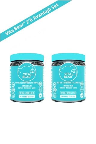 VitaBear Strong Hair Gummy Vitamin 60 Adet X 2