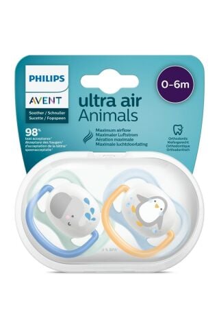 Philips Avent SCF080 Ultra Air Animals 0-6 Ay 2'li Emzik