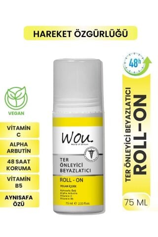 WOU World Ter Önleyici Beyazlatıcı Roll-on Deodorant 75 ml