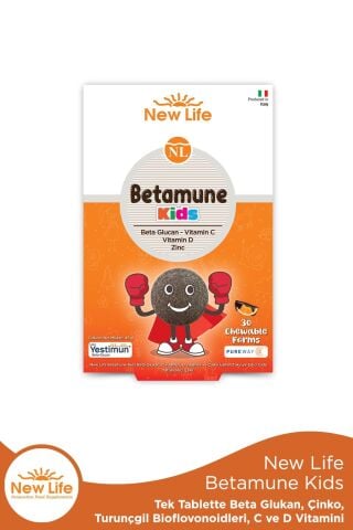 New Life Betamune Kids 30 Çiğneme Tableti