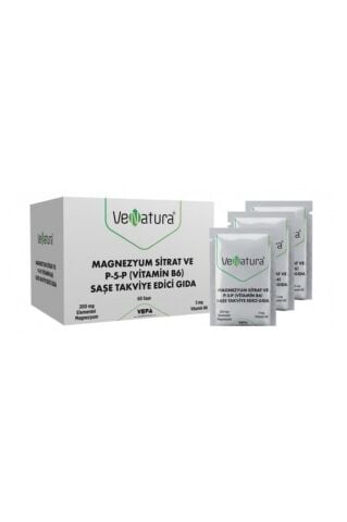 Venatura Magnezyum Sitrat ve P-5-P Vitamin B6) 60 Saşe