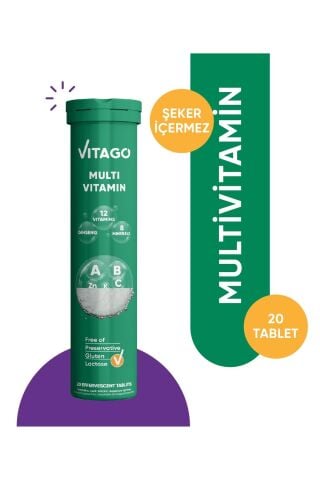 VİTAGO-Vitamin Promultivit 20li Efervesan Tablet
