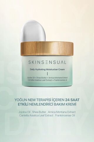 Skin Sensual Daily Hydrating Moisturizer Cream Jojoba Oil Shea Butter 24 Saat Etkili Nemlendirici