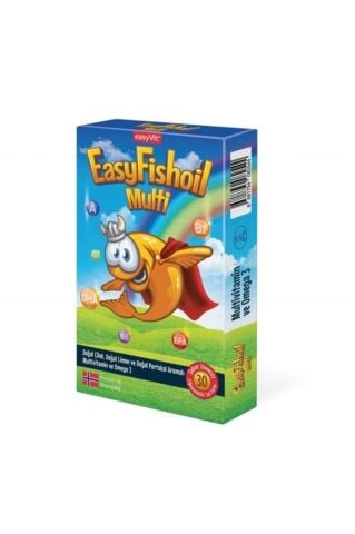 EasyVit Multi Omega 3 Multivitamin 30 Çiğnenebilir Jel Tablet
